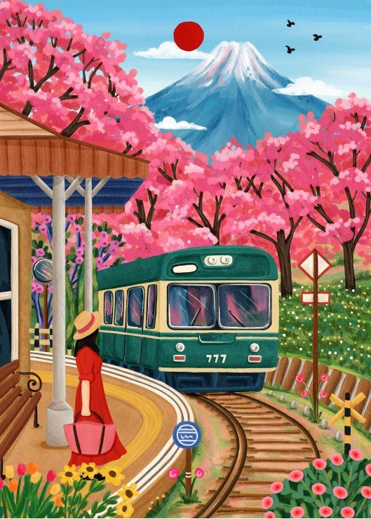 Puzzle de 500 pièces - Fuji BlossomsPieces & Peace