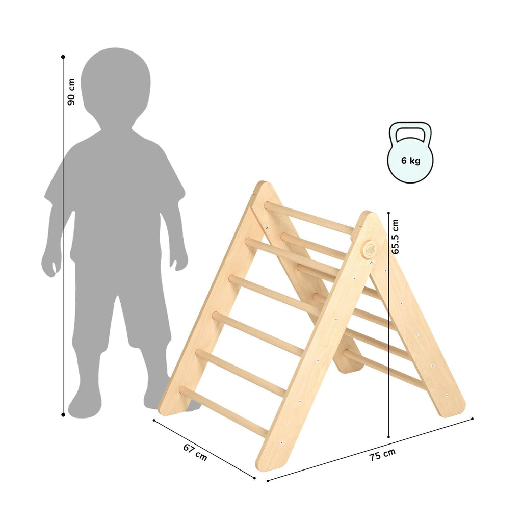 Pikler Triangle + Large Double-Sided Slide