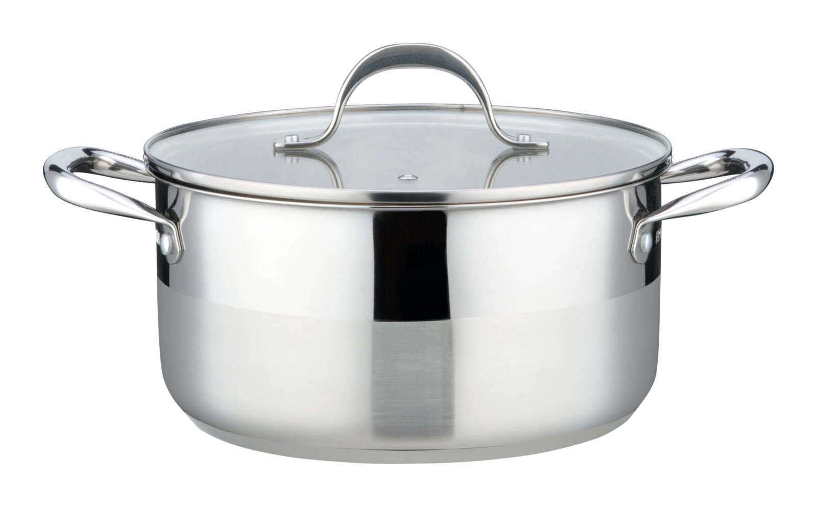 Marmite 24cm - Couvercle Verre - Acier Inoxydable - Inox