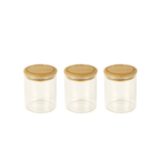 Coffret De 3 Boîtes À Épices En Verre - Transparent