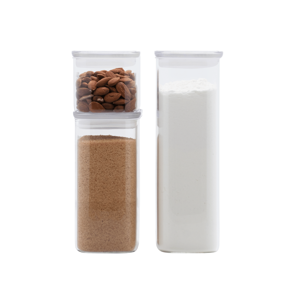 Coffret De 3 Boîtes De Conservation En Verre Rectangulaires - Transparent