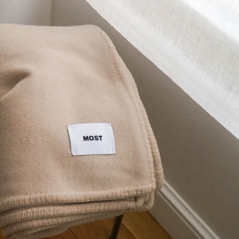 Merinos Plaid - 100% Extra Fine Wool - Sand Beige