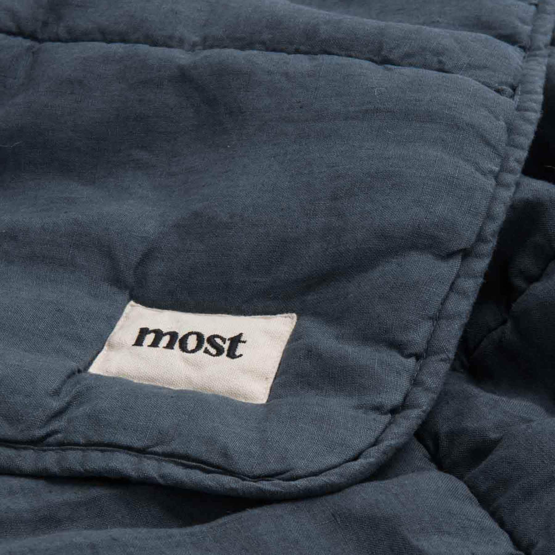 Washed Linen Comforter - Storm Blue