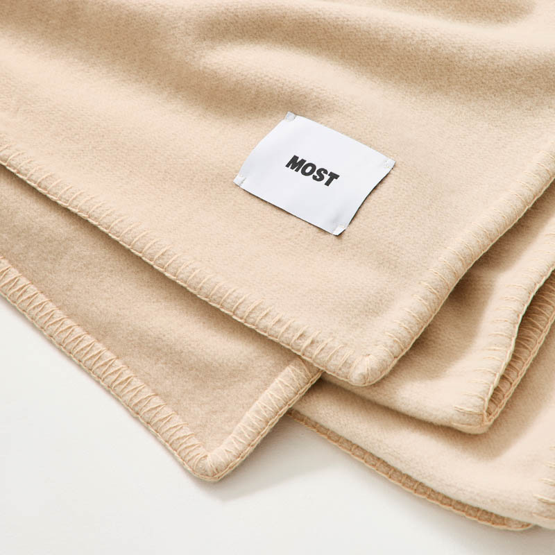 Merinos Plaid - 100% Extra Fine Wool - Sand Beige