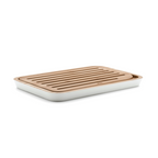 Tabla Para Pan De Bambú - Ribete Crema - Beige