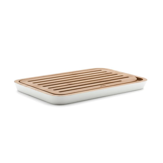 Tabla Para Pan De Bambú - Ribete Crema - Beige