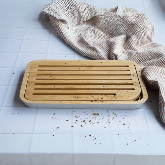 Tabla Para Pan De Bambú - Ribete Crema - Beige
