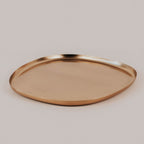 Gold Metal Decorative Tray - Organic Shape