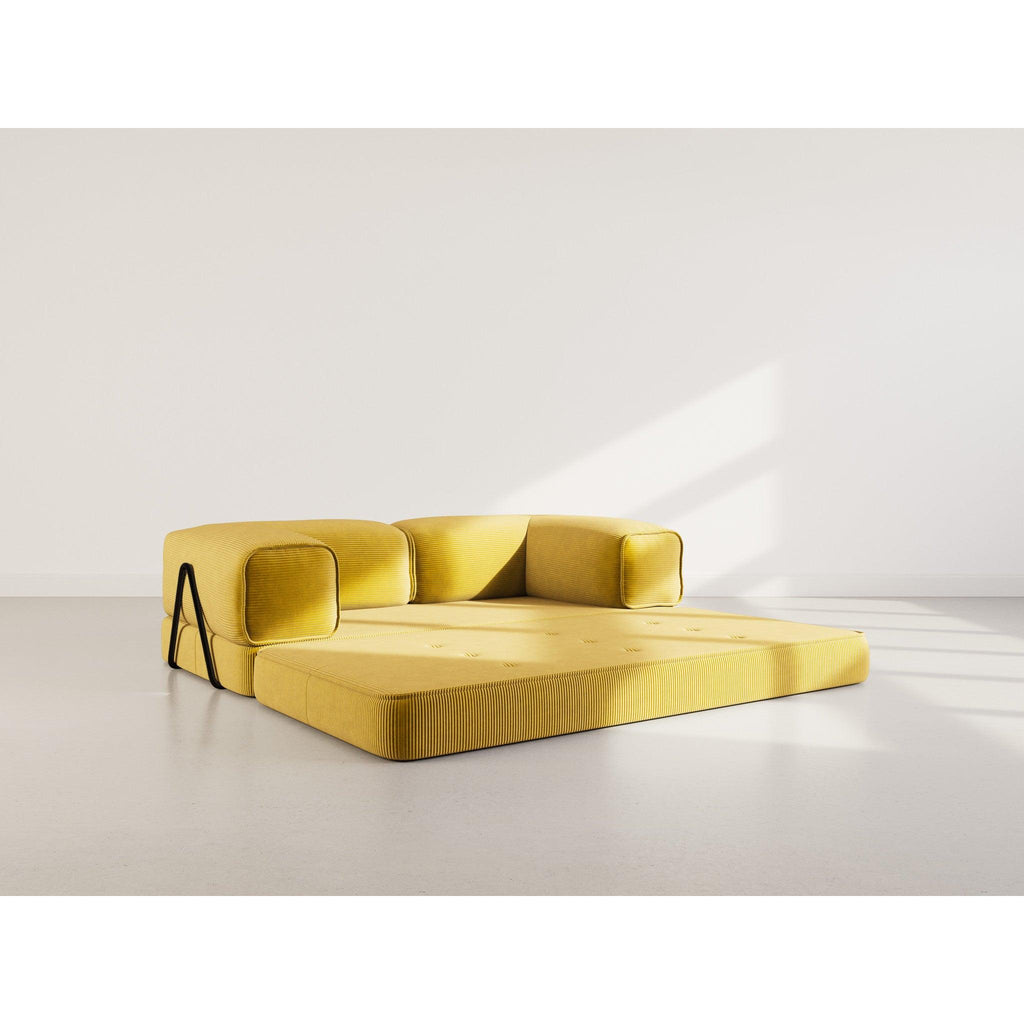 Poppy - Sofá Cama - 3 Plazas - Pana - Amarillo