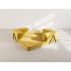 Poppy - Sofá Cama - 3 Plazas - Pana - Amarillo