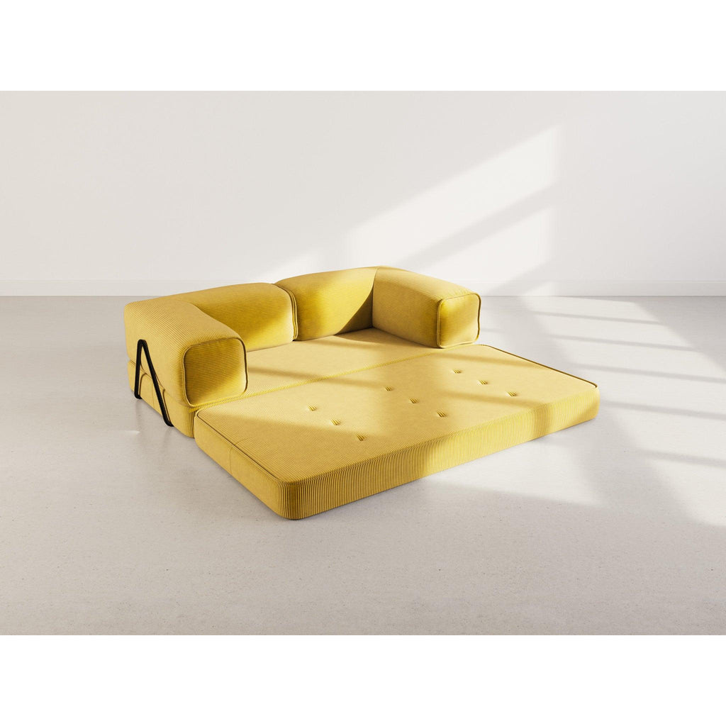 Poppy - Sofá Cama - 3 Plazas - Pana - Amarillo