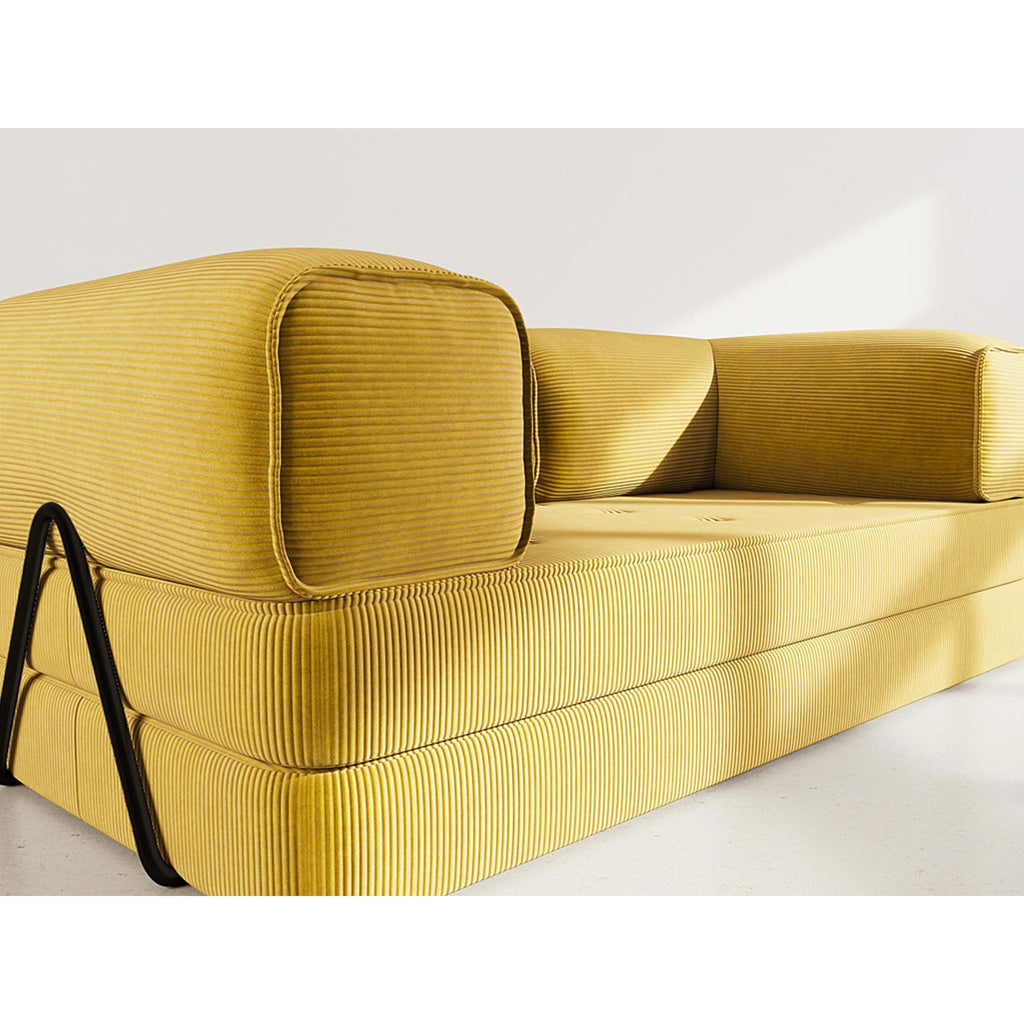 Poppy - Sofá Cama - 3 Plazas - Pana - Amarillo