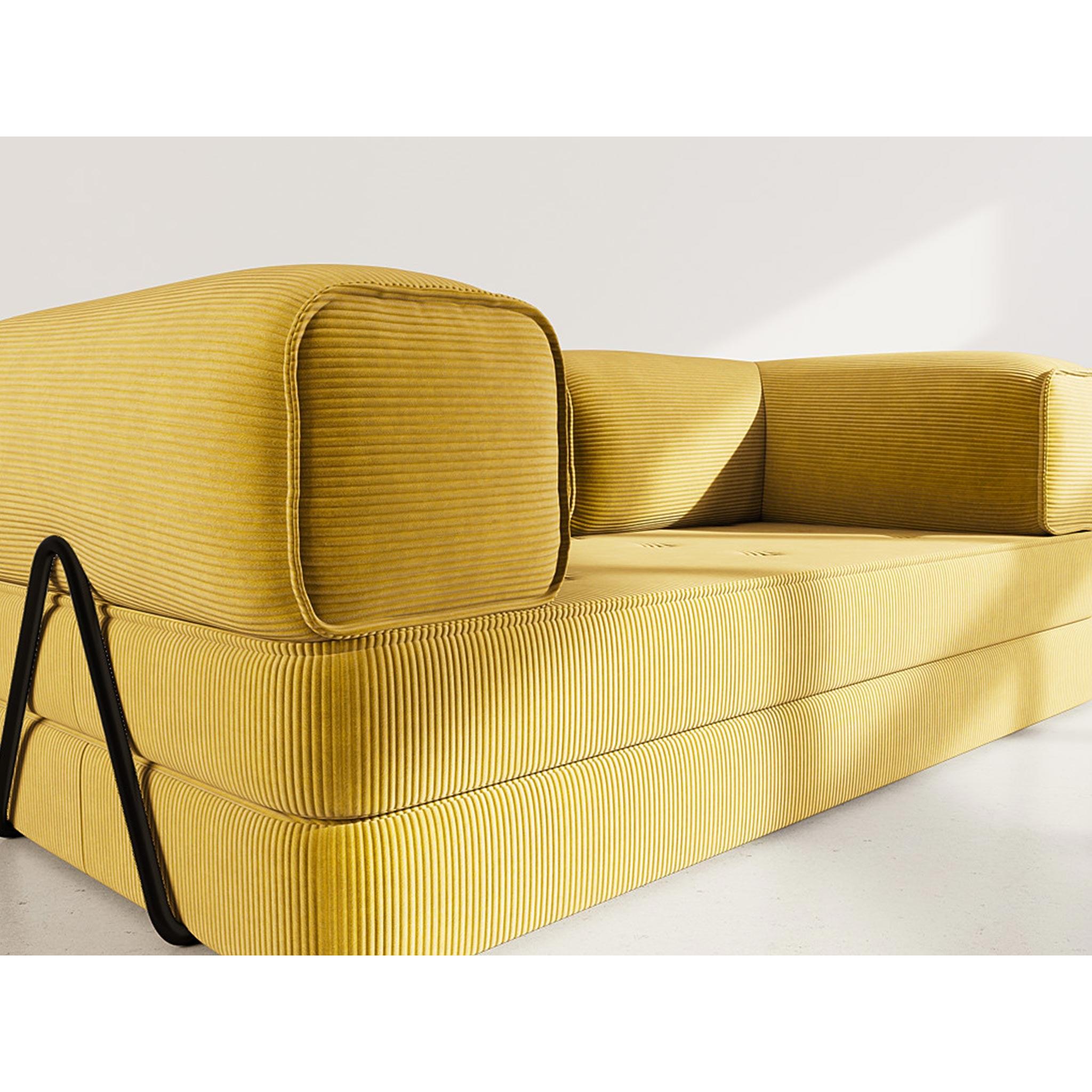 Poppy - Sofá Cama - 3 Plazas - Pana - Amarillo