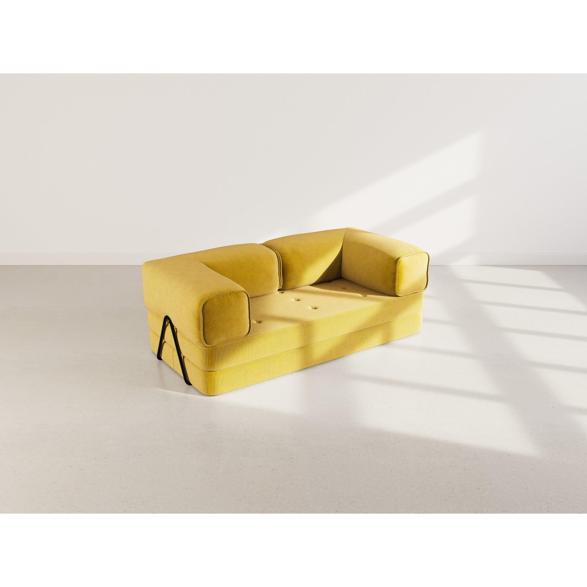 Poppy - Sofá Cama - 3 Plazas - Pana - Amarillo