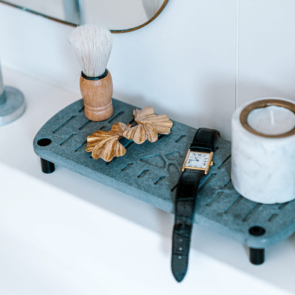 Salle De Bain - Porte Accessoires En Pierre De Diatomite - 2 Coloris