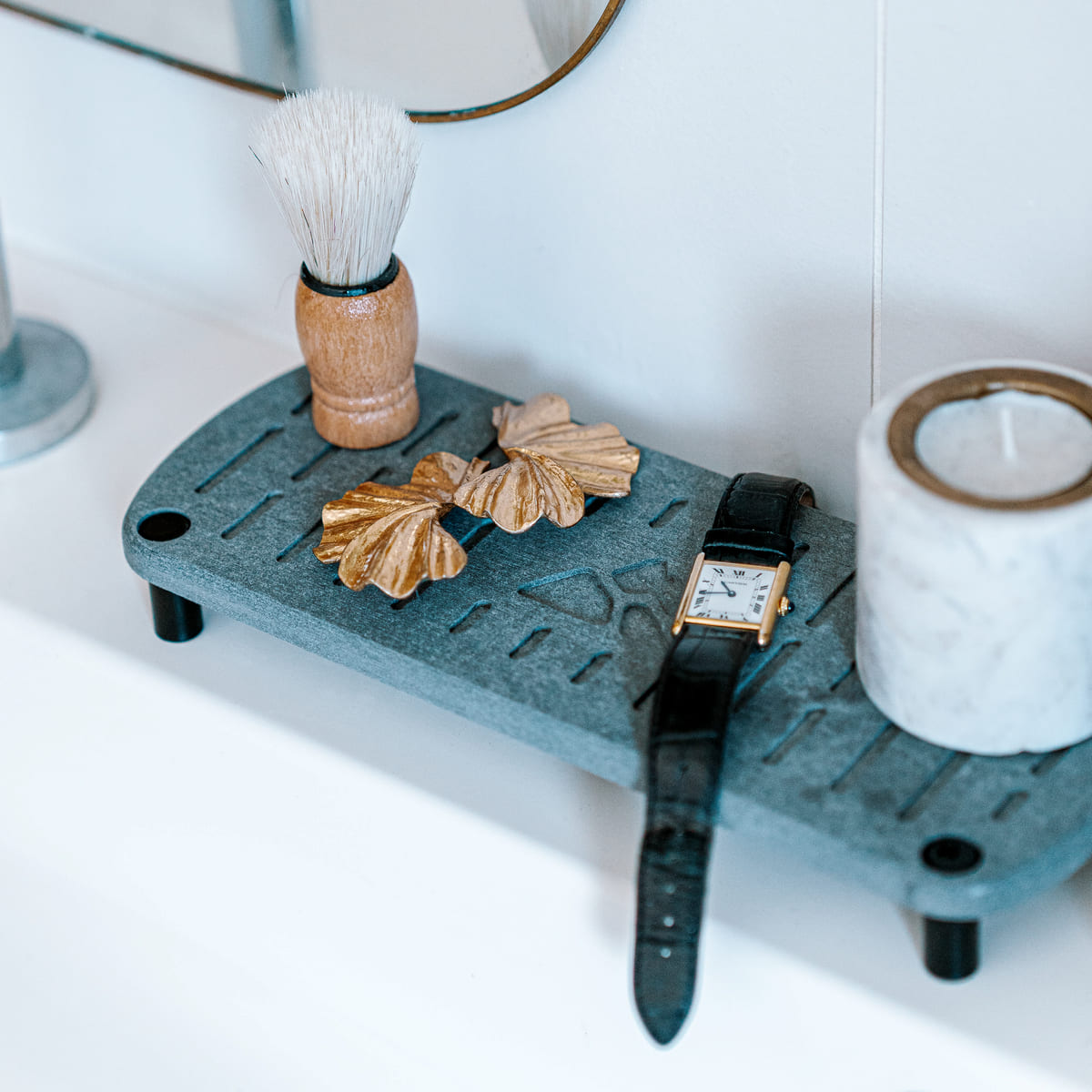 Salle De Bain - Porte Accessoires En Pierre De Diatomite - 2 Coloris