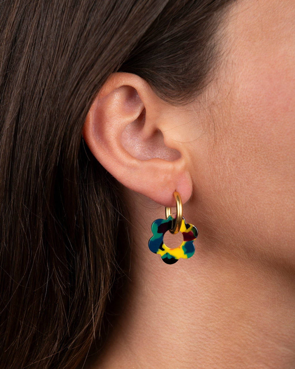 Baby Fleurette Earrings - Camo