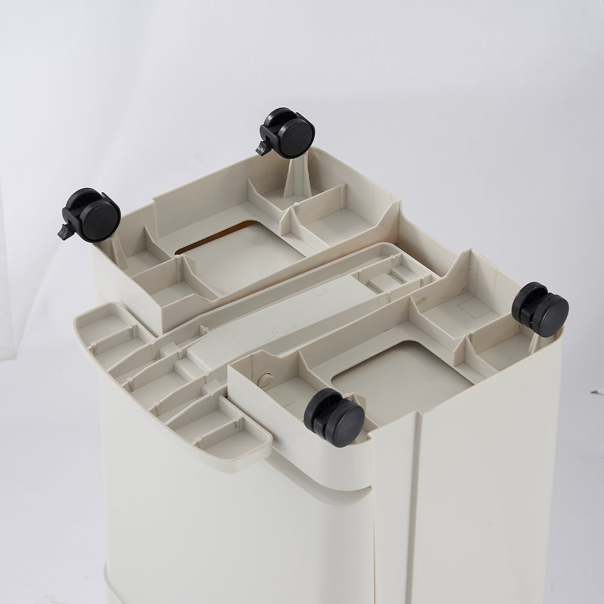 Poubelle De Tri Roulettes Valoris - 45L - Blanc