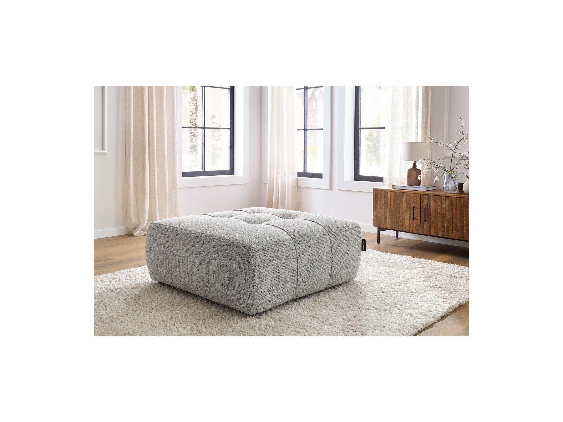 Pouffe - Arsene - Mottled Fabric