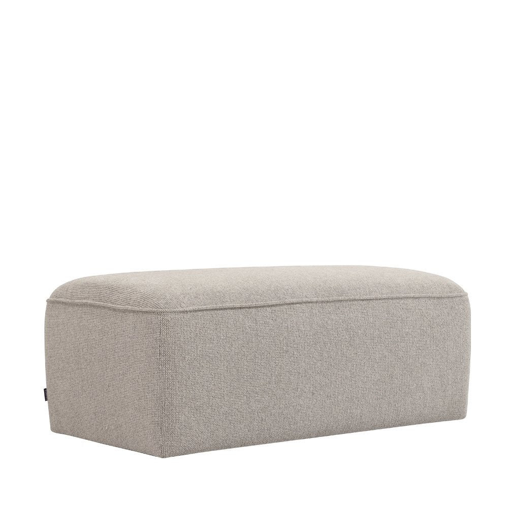 Noor - Puf para sofá modular - Tela - Natural jaspeado