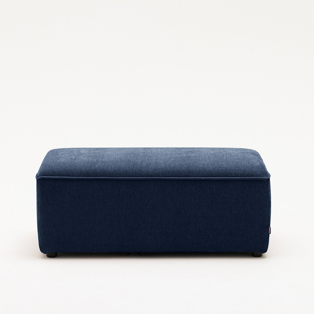 Noor - Puf para sofá modular - Tela - Azul marino