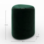 Emmy - Pouf Triangulaire En Velours Vert