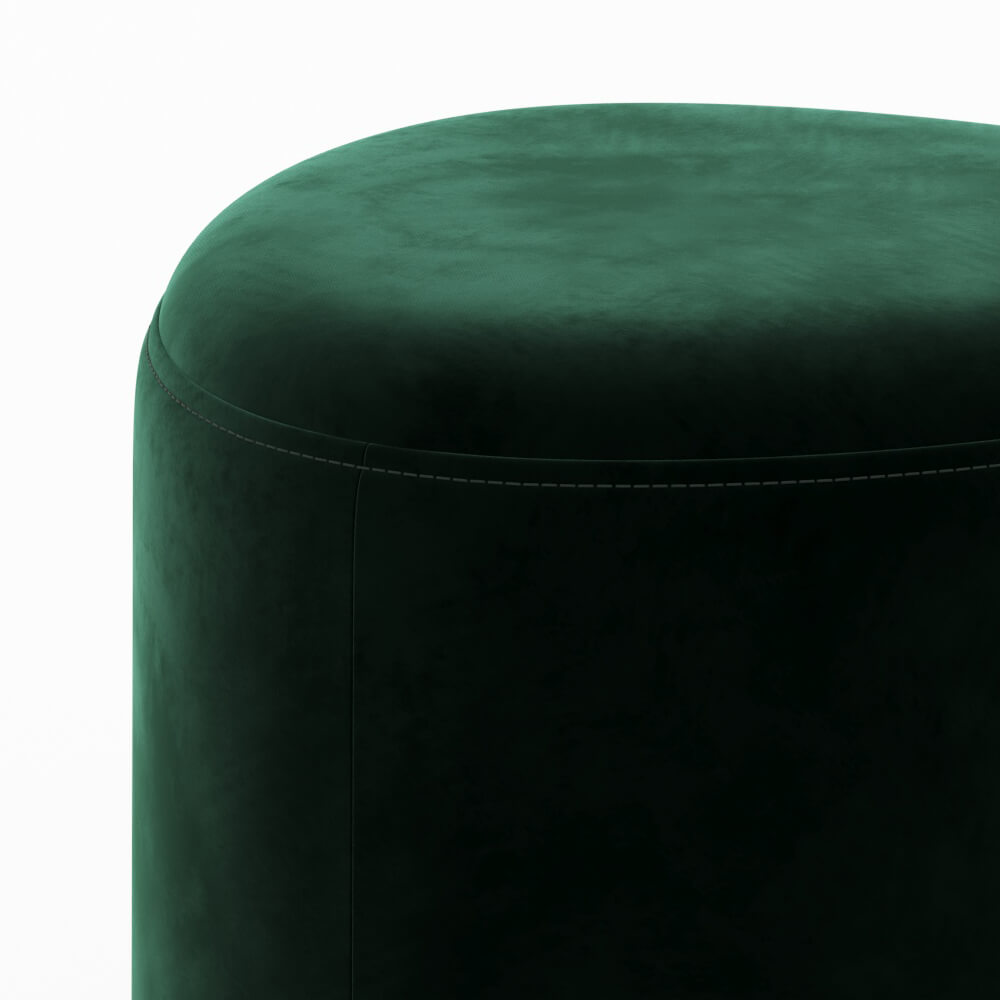 Emmy - Pouf Triangulaire En Velours Vert