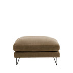 Villabon - Pouf - Tissu Pieds Épingles Noirs - Caramel Chiné