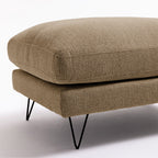 Villabon - Pouf - Tissu Pieds Épingles Noirs - Caramel Chiné