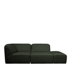 Noor - Pouf Per Divano Modulabile - Tessuto Bouclé - Verde Cachi