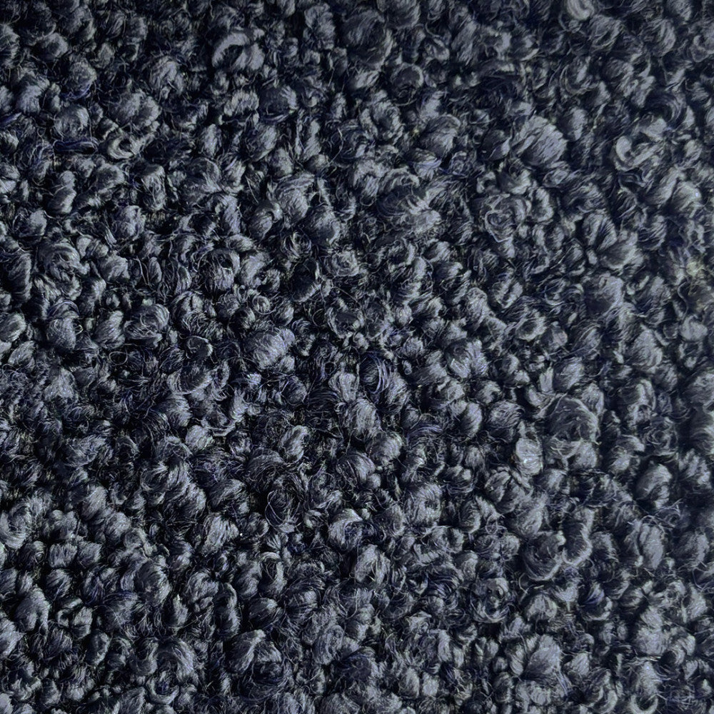 Noor - Pouf Per Divano Modulare - Tessuto Bouclé - Blu Marino