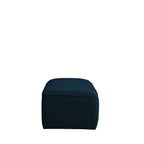 Noor - Pouf Per Divano Modulare - Tessuto Bouclé - Blu Marino