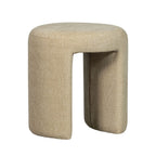 Charlie - Pouf Rond - Tissu - Beige