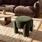 Nolan - Pouf - Tissu - Vert Olive