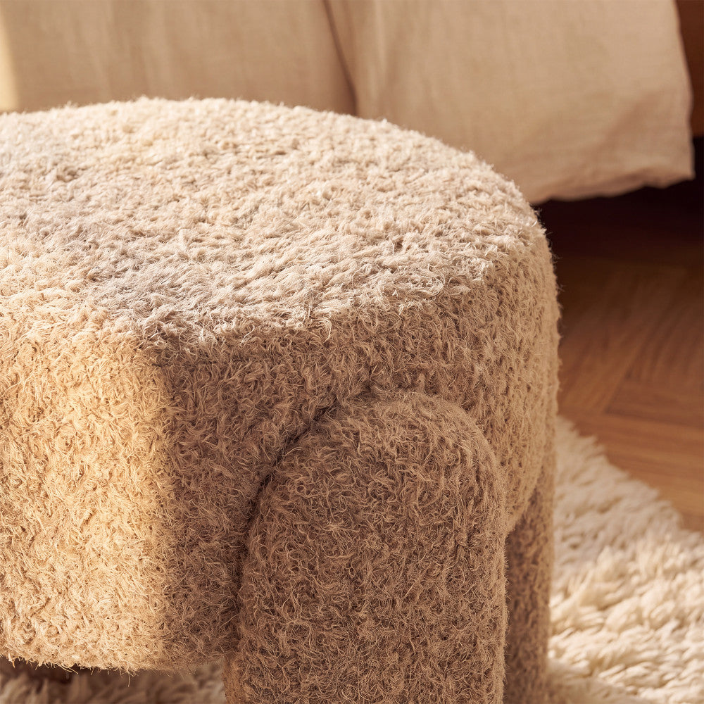 Nolan - Pouf - Tessuto - Beige