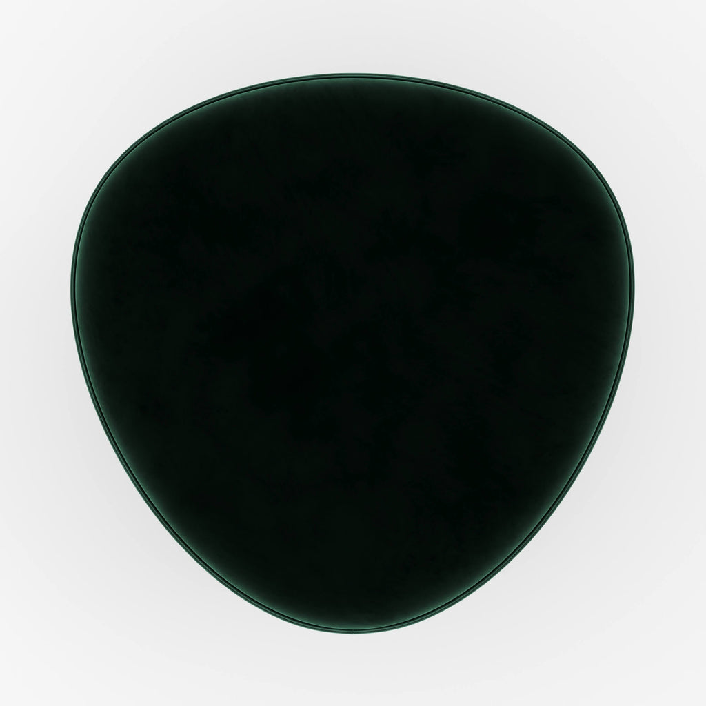 Emmy - Pouf Triangulaire En Velours Vert
