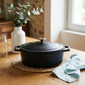 Owalny garnek żeliwny cocotte – Czarny