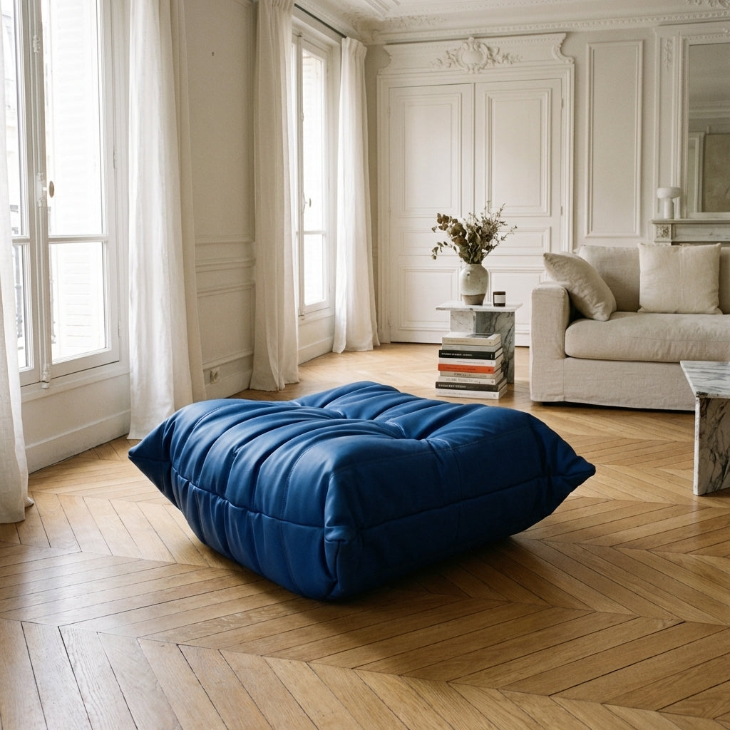 Puf Togo Azul Por Michel Ducaroy Para Ligne Roset