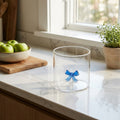 Vaso De Vidrio Borosilicato - Figura Lazo Azul