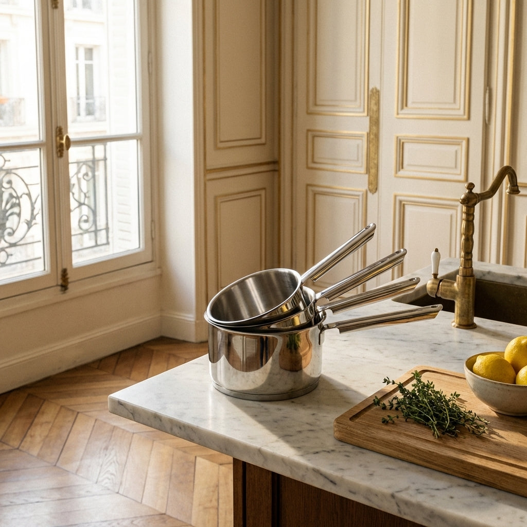 Elysée - Set of 3 Stainless Steel Saucepans - 16/18/20cm