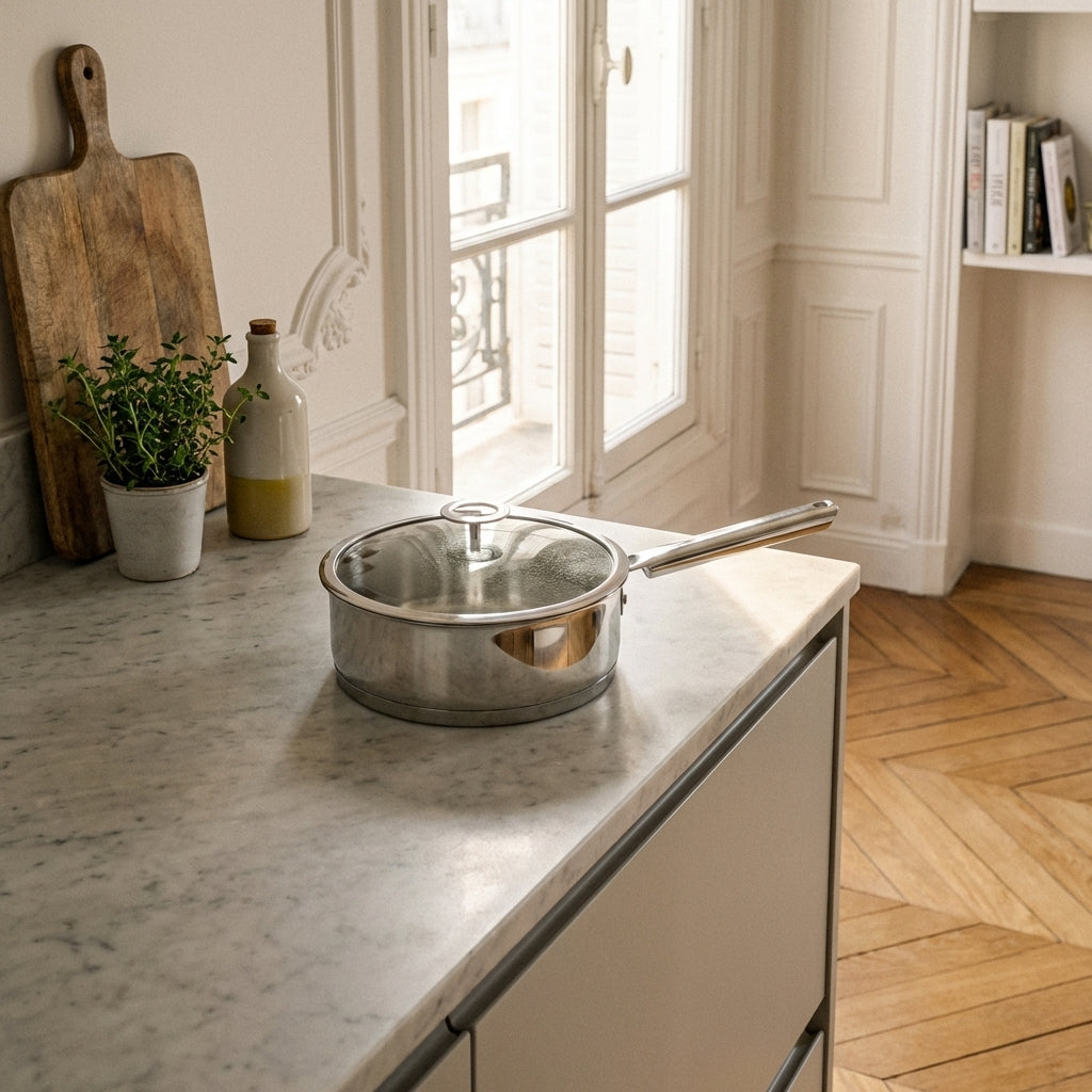 Elysée - 24cm Coated Stainless Steel Sauté Pan with Universal Lid