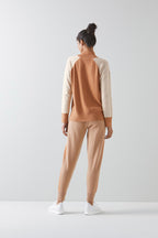 Pantalón de Chándal en Cachemira Bergen - Camel y Beige