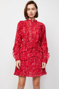 Red Ruffled Dress