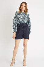 Berenice - High-Waisted Shorts Midnight Blue