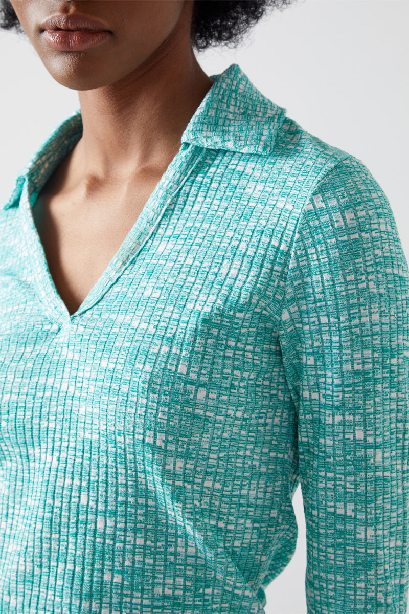 LK Bennett - Ives Sweater - Green And Ecru