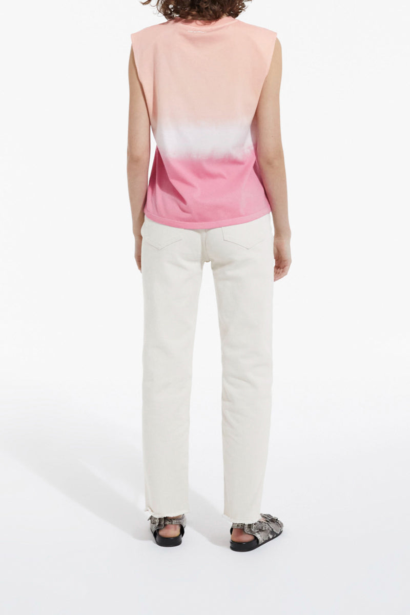 The Kooples - T-Shirt Coton Rose Et Blanc Motif Dégradé - Femme