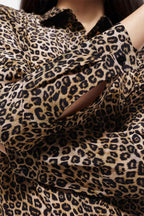 The Kooples - Robe Chemise En Soie - Camel Et Noir - Femme
