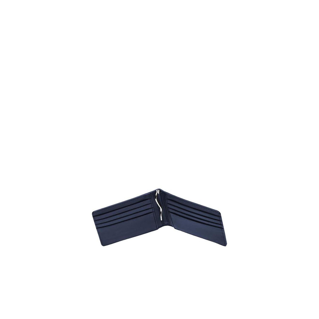 Portefeuille En Cuir Classique - Bleu Marine