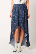 Long Asymmetrical Printed Skirt - Calgari