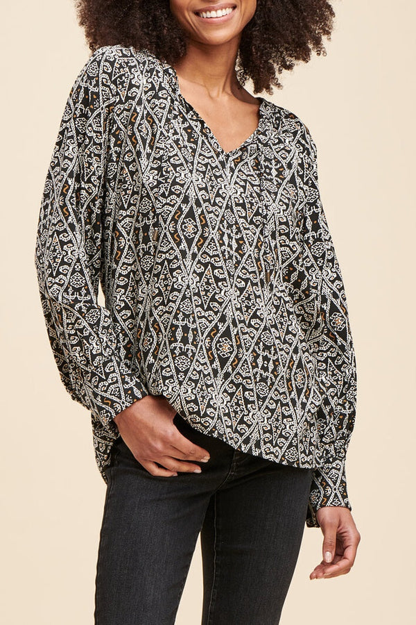 La Fée Maraboutée - Blusa Pandi Negro y Crudo